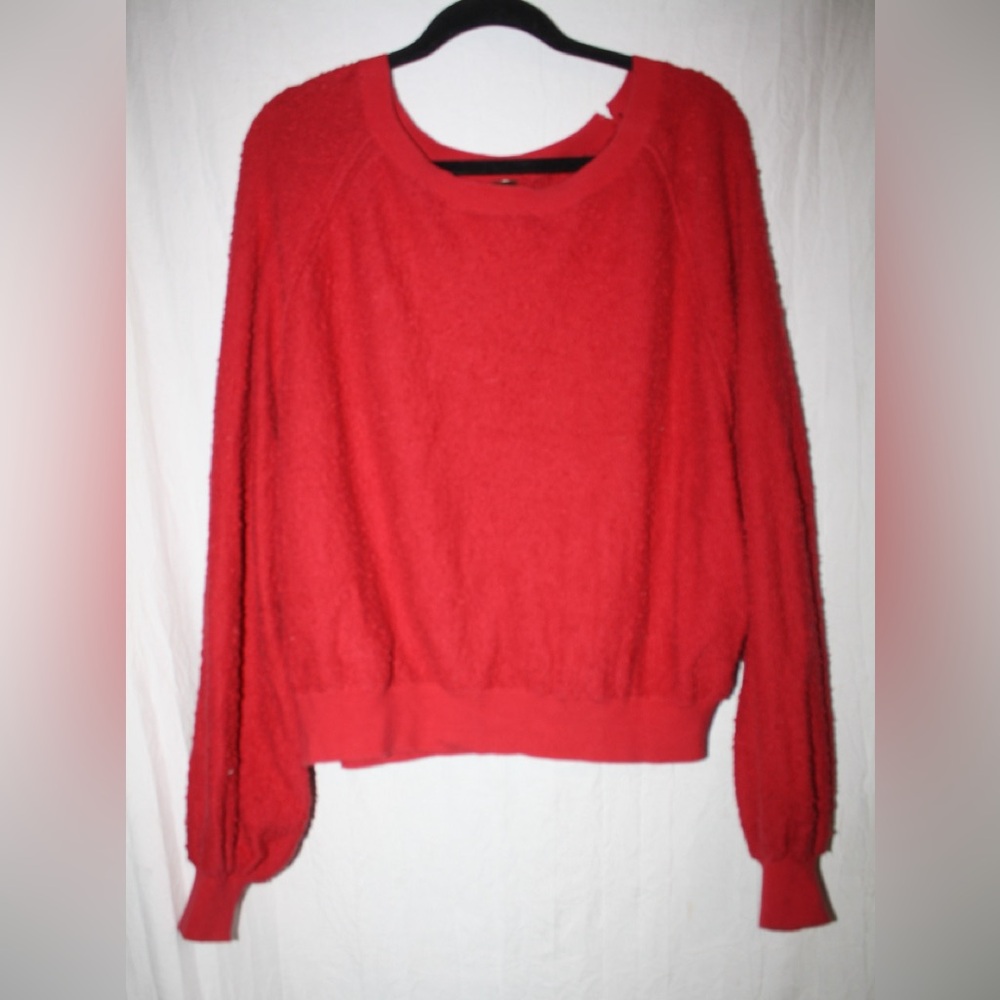 Free People Red Off the Shoulder Pullover  Sweater 🌵Small